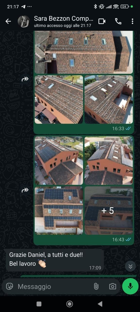 Impianto fotovoltaico villa bifamiliare — Padova