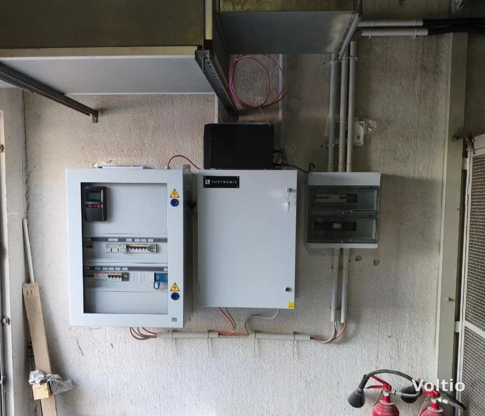Locale tecnico con quadro di protezione e quadro Thytronic per l'adeguamento CCI
