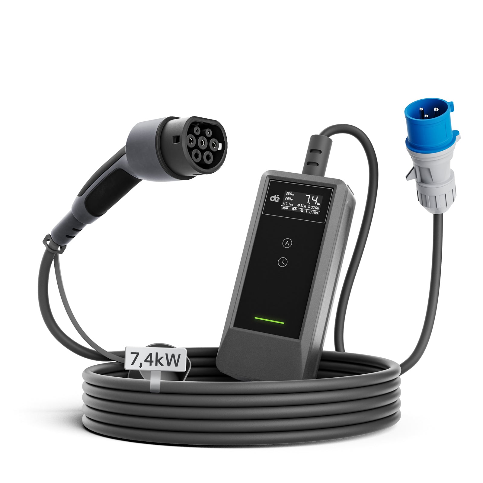 Caricatore EV portatile Depow 7,4 kW con presa CEE