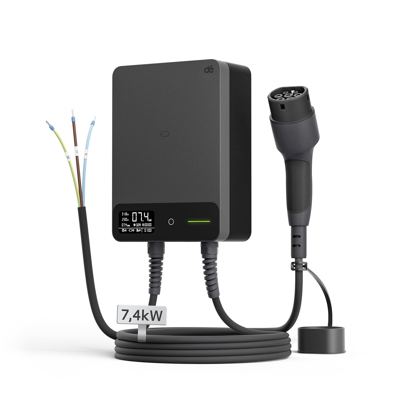 Wallbox Depow Smart 7,4 kW — ricarica EV monofase
